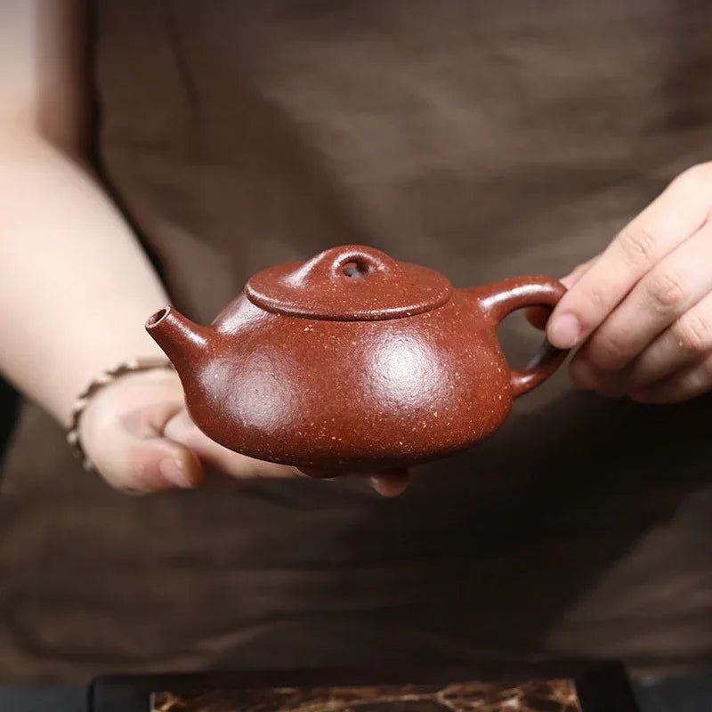 Teko Zisha Yixing Buatan Tangan Sepenuhnya [Jingzhou Shi Piao] (Tao Hua Ni - 300ml)