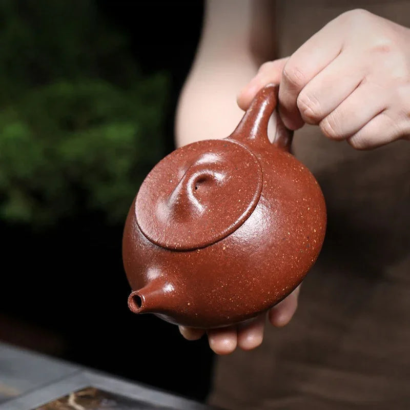 Teko Zisha Yixing Buatan Tangan Sepenuhnya [Jingzhou Shi Piao] (Tao Hua Ni - 300ml)