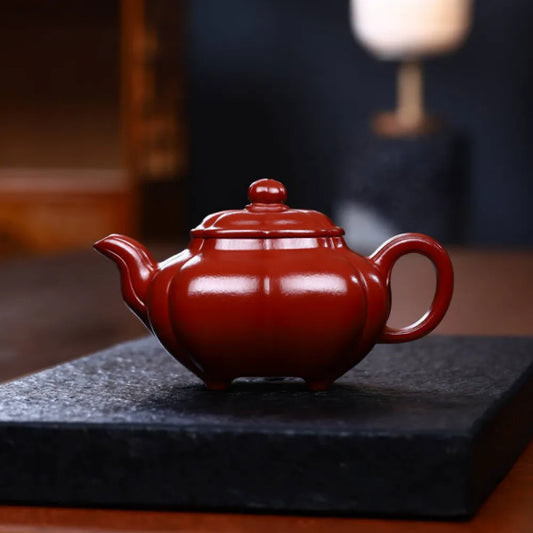 Full Handmade Yixing Zisha Teapot [Jinnang Chuan Lu Pot] (Dahongpao - 250ml) - YIQIN TEA HOUSE | yiqinteahouse.com | 200-300ml, full handmade zisha teapot, new arrival, plain smooth, teapot, teaware