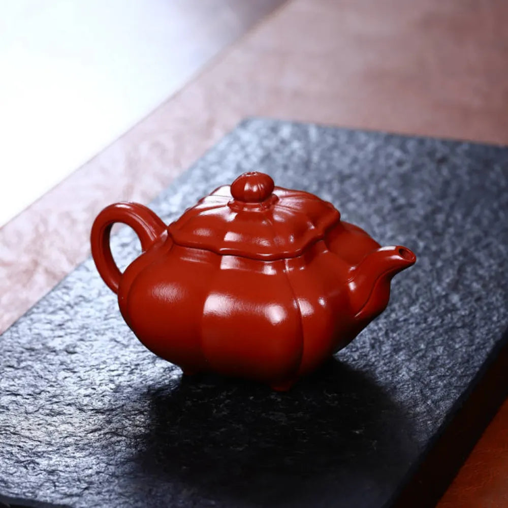 Full Handmade Yixing Zisha Teapot [Jinnang Chuan Lu Pot] (Dahongpao - 250ml) - YIQIN TEA HOUSE | yiqinteahouse.com | 200-300ml, full handmade zisha teapot, new arrival, plain smooth, teapot, teaware