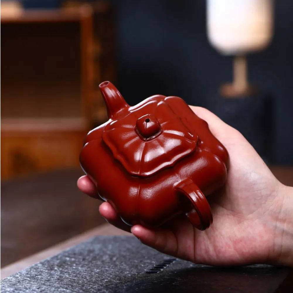 Full Handmade Yixing Zisha Teapot [Jinnang Chuan Lu Pot] (Dahongpao - 250ml) - YIQIN TEA HOUSE | yiqinteahouse.com | 200-300ml, full handmade zisha teapot, new arrival, plain smooth, teapot, teaware