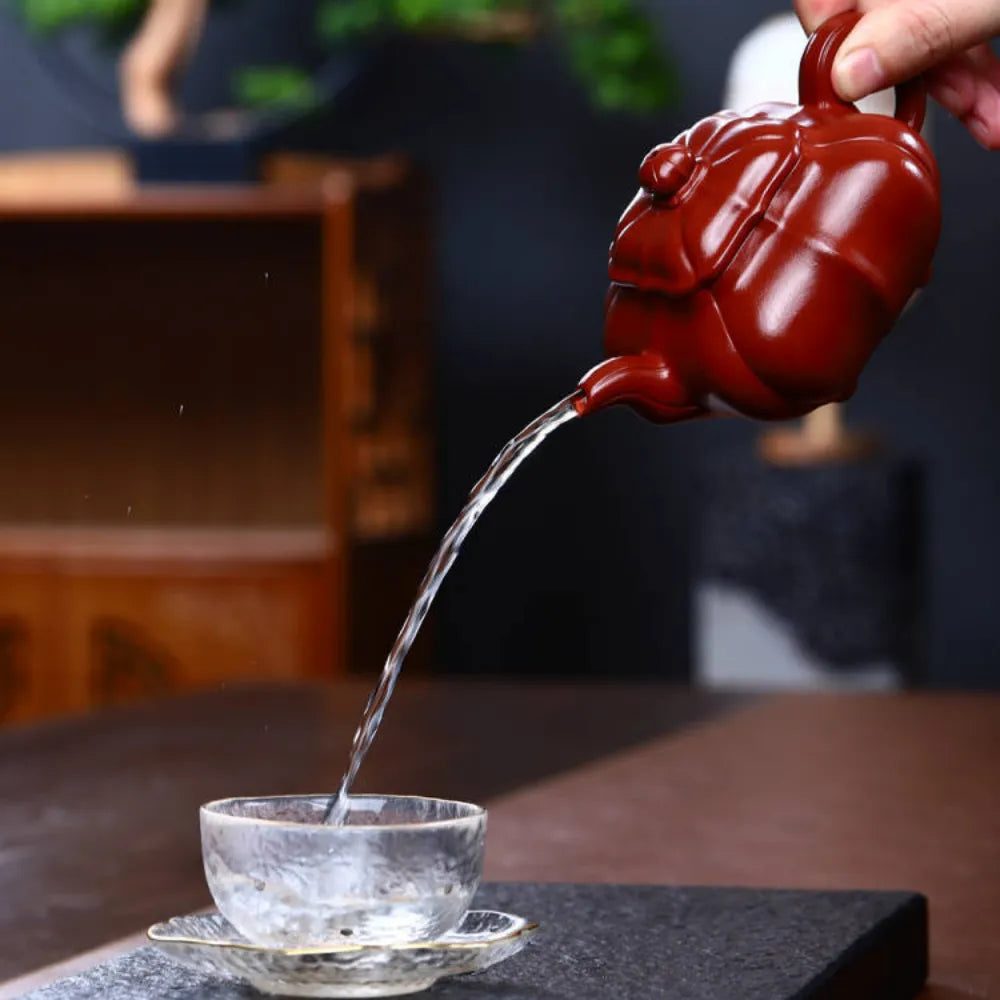 Full Handmade Yixing Zisha Teapot [Jinnang Chuan Lu Pot] (Dahongpao - 250ml) - YIQIN TEA HOUSE | yiqinteahouse.com | 200-300ml, full handmade zisha teapot, new arrival, plain smooth, teapot, teaware