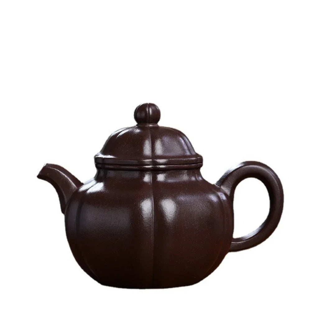 Teko Yixing Zisha Buatan Tangan Sepenuhnya [Jinnang Duo Qiu Pot] (Lao Zi Ni- 300ml)