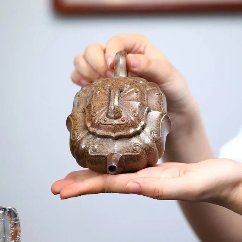 full-handmade-yixing-zisha-teapot-jinnang-ruyi-pot-di-cao-qing-firewood-fired-180ml-yiqin-tea-house-yiqinteahouse-com-6 - YIQIN TEA HOUSE 一沁茶舍 yiqinteahouse.com