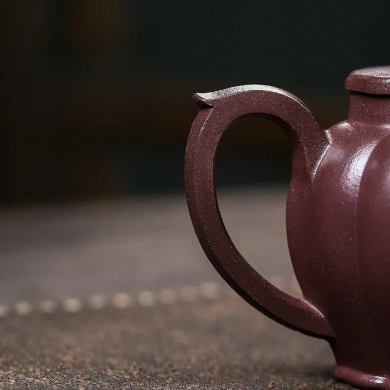 Teko Zisha Yixing Buatan Tangan Sepenuhnya [Jinwen Gongdeng] (Zi Ni - 250ml)