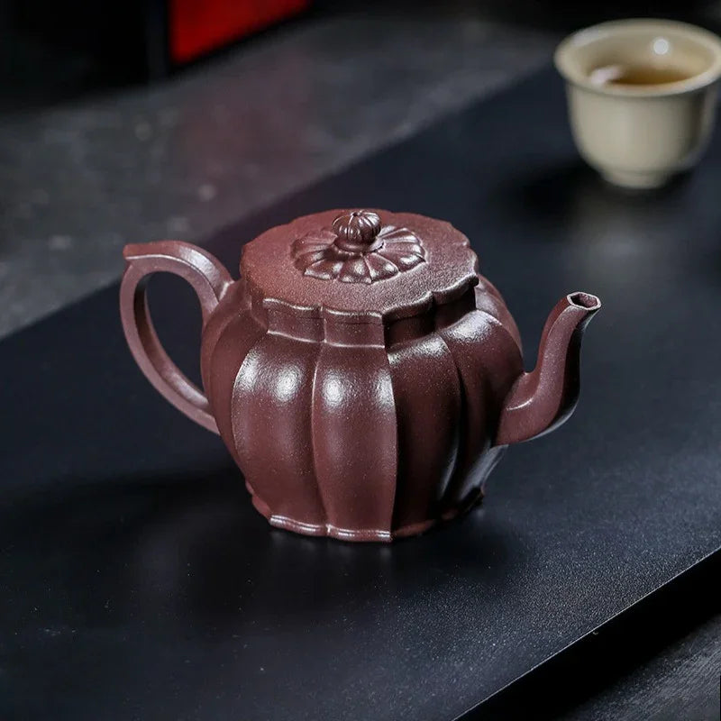 Teko Zisha Yixing Buatan Tangan Sepenuhnya [Jinwen Gongdeng] (Zi Ni - 250ml)