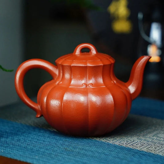 Teko Zisha Yixing Buatan Tangan Sepenuhnya [Jinzun Pot] (Zhu Ni - 370ml)