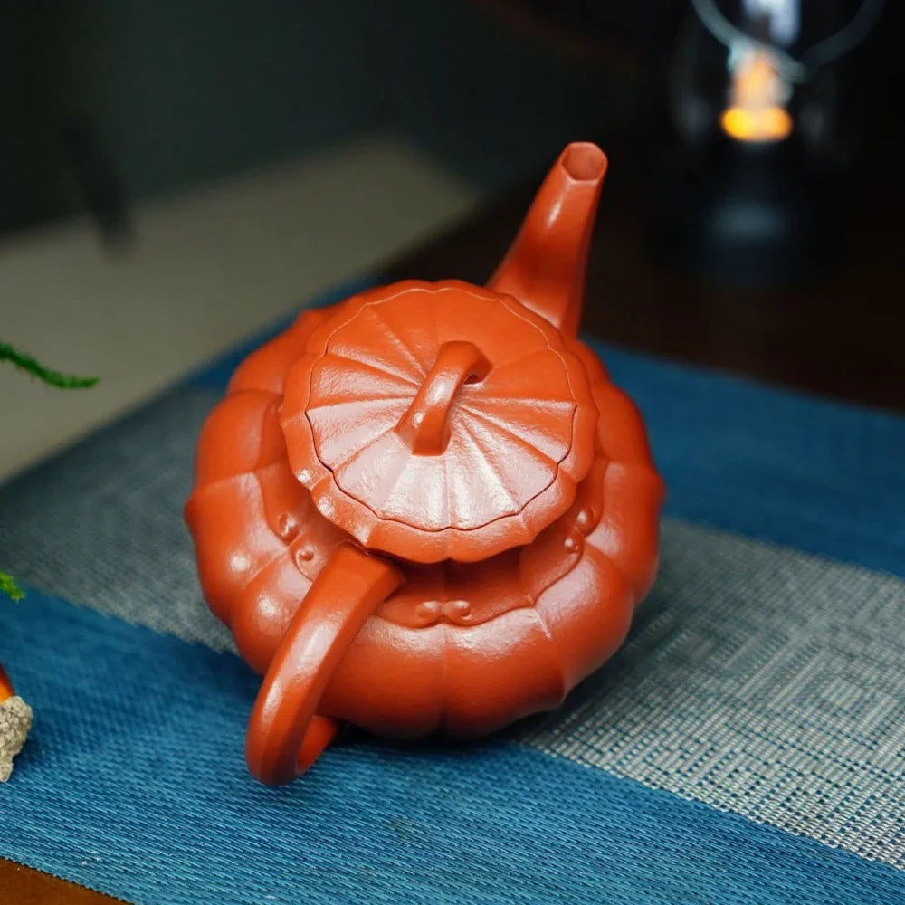 Teko Zisha Yixing Buatan Tangan Sepenuhnya [Jinzun Pot] (Zhu Ni - 370ml)