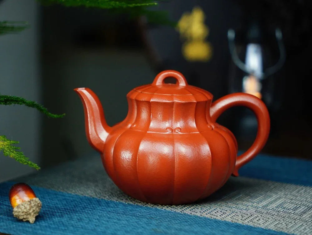 全手工宜兴紫砂茶壶[金樽壶] (朱泥- 370ml)