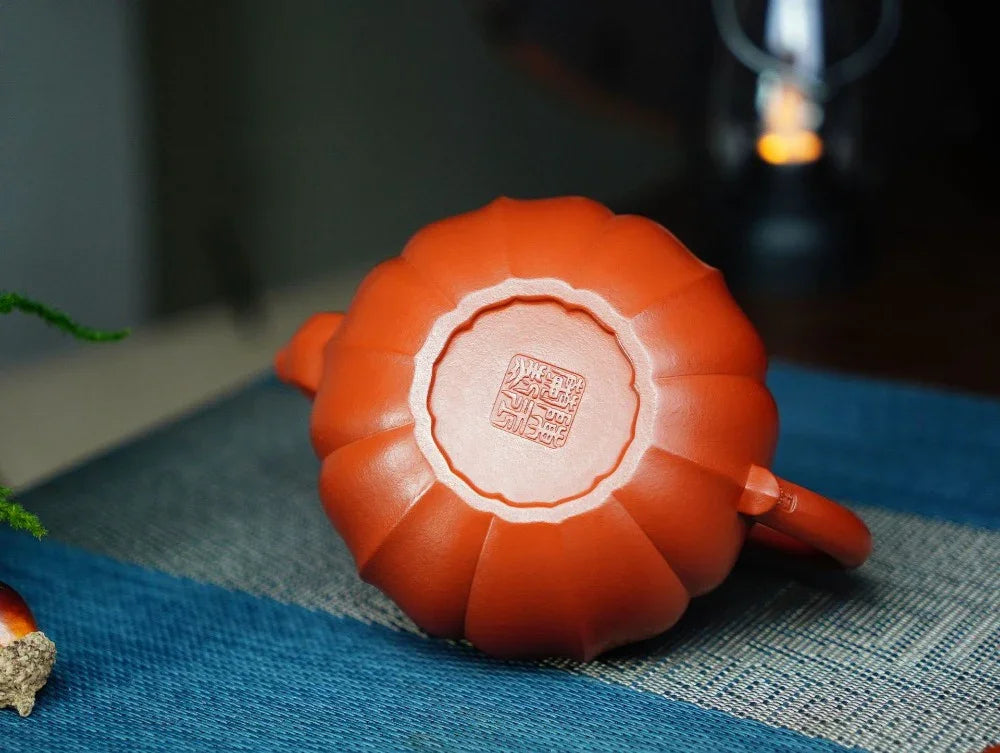 Teko Zisha Yixing Buatan Tangan Sepenuhnya [Jinzun Pot] (Zhu Ni - 370ml)