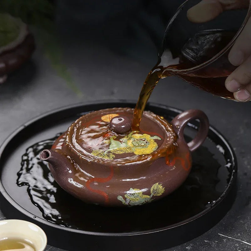 Teko Zisha Yixing Buatan Tangan Sepenuhnya [Jiqing Tian Xia] (30 Mu Zi Ni - 260ml)