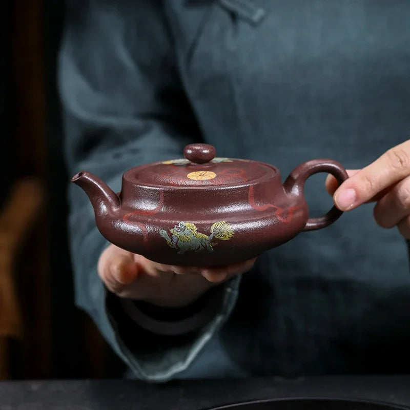Teko Zisha Yixing Buatan Tangan Sepenuhnya [Jiqing Tian Xia] (30 Mu Zi Ni - 260ml)