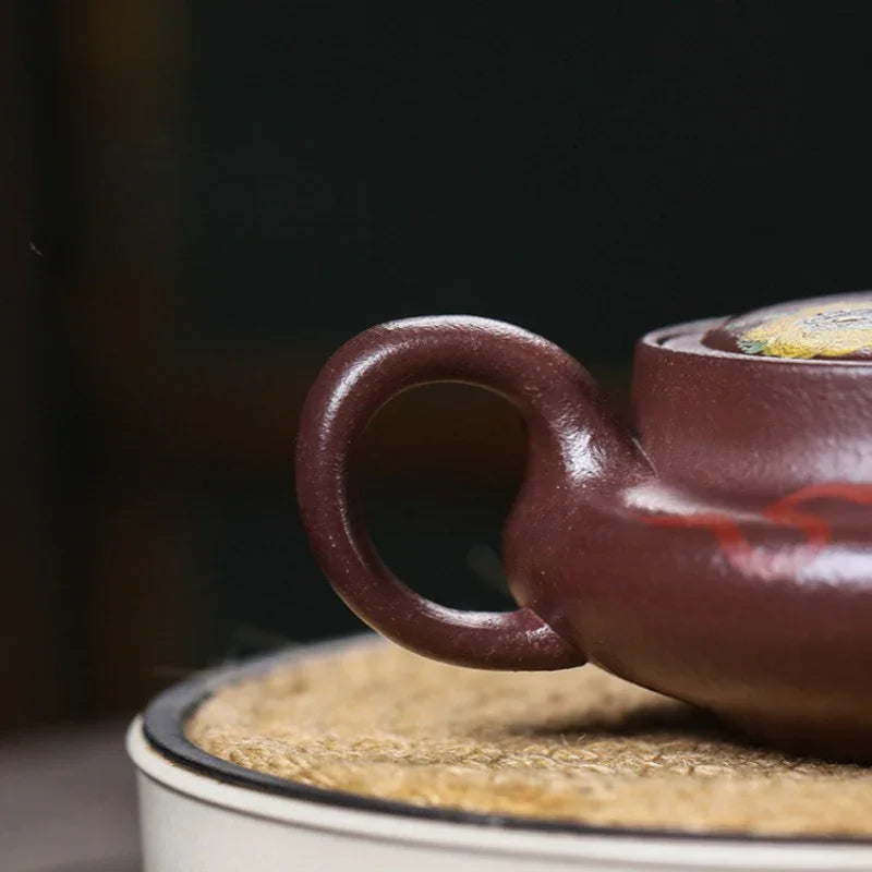 Teko Zisha Yixing Buatan Tangan Sepenuhnya [Jiqing Tian Xia] (30 Mu Zi Ni - 260ml)
