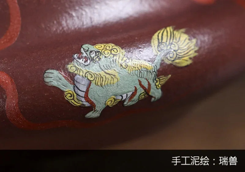 Teko Zisha Yixing Buatan Tangan Sepenuhnya [Jiqing Tian Xia] (30 Mu Zi Ni - 260ml)