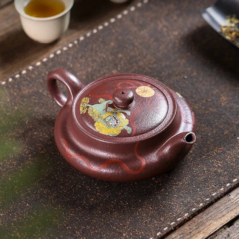 Teko Zisha Yixing Buatan Tangan Sepenuhnya [Jiqing Tian Xia] (30 Mu Zi Ni - 260ml)