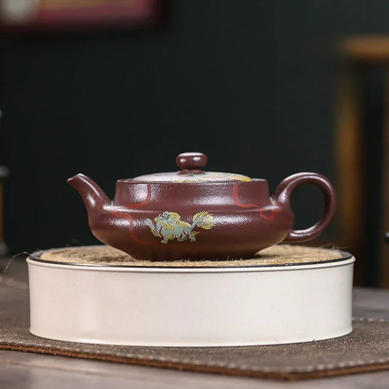 Teko Zisha Yixing Buatan Tangan Sepenuhnya [Jiqing Tian Xia] (30 Mu Zi Ni - 260ml)