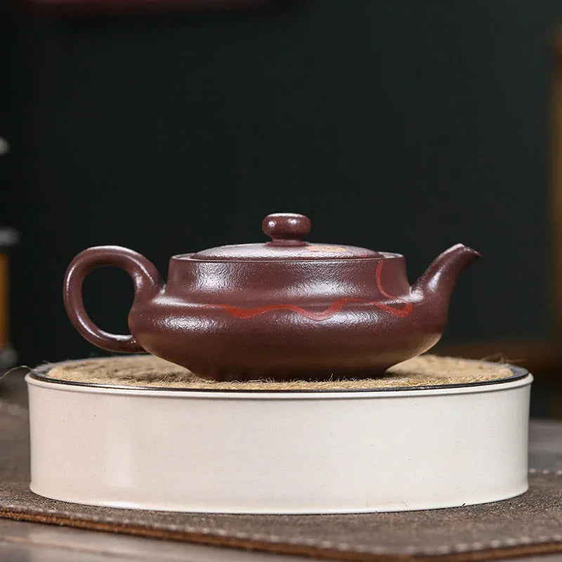 Teko Zisha Yixing Buatan Tangan Sepenuhnya [Jiqing Tian Xia] (30 Mu Zi Ni - 260ml)