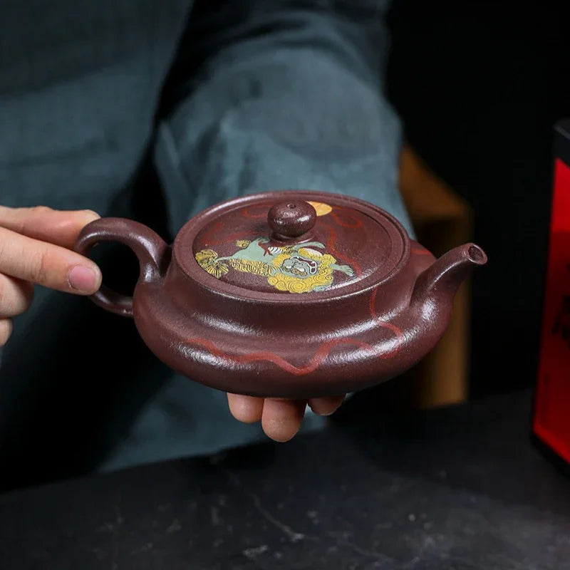 Teko Zisha Yixing Buatan Tangan Sepenuhnya [Jiqing Tian Xia] (30 Mu Zi Ni - 260ml)