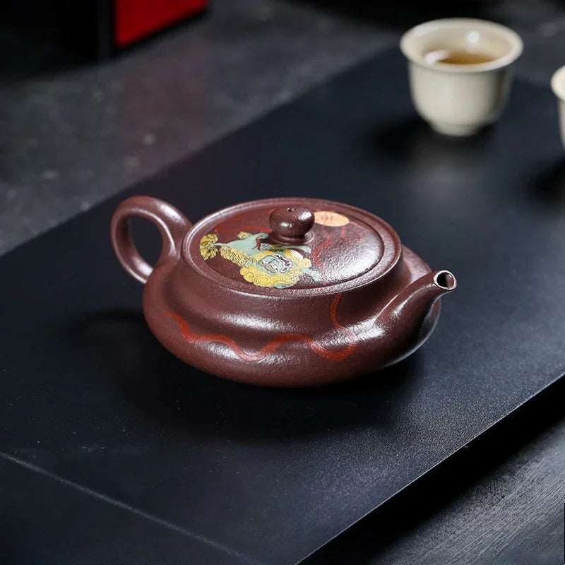 Teko Zisha Yixing Buatan Tangan Sepenuhnya [Jiqing Tian Xia] (30 Mu Zi Ni - 260ml)