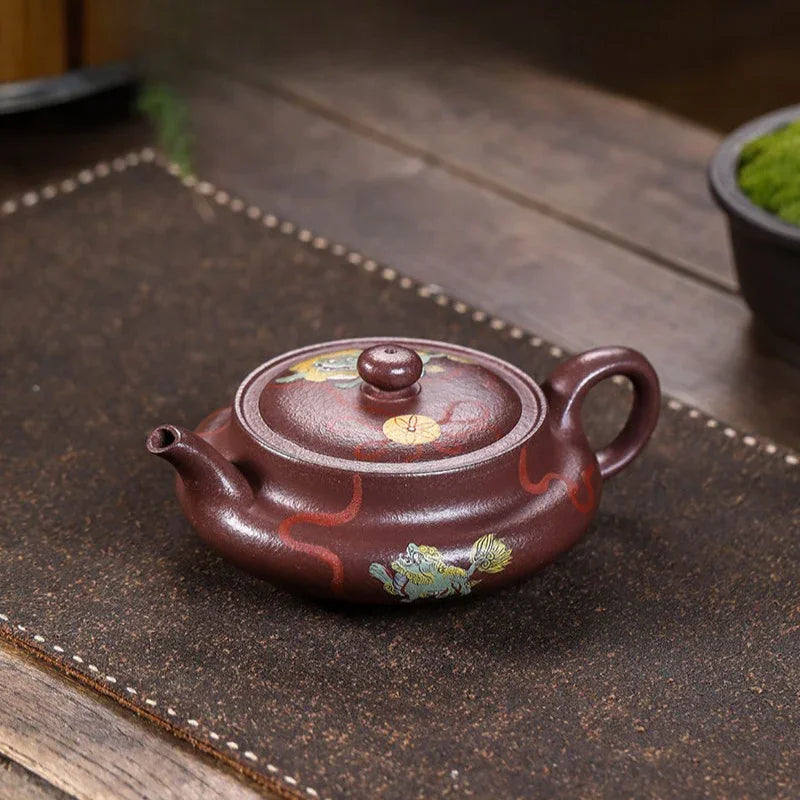 Teko Zisha Yixing Buatan Tangan Sepenuhnya [Jiqing Tian Xia] (30 Mu Zi Ni - 260ml)