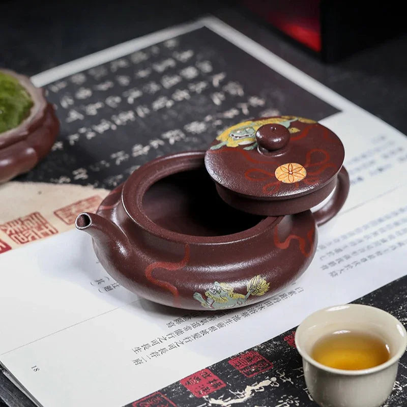 Teko Zisha Yixing Buatan Tangan Sepenuhnya [Jiqing Tian Xia] (30 Mu Zi Ni - 260ml)