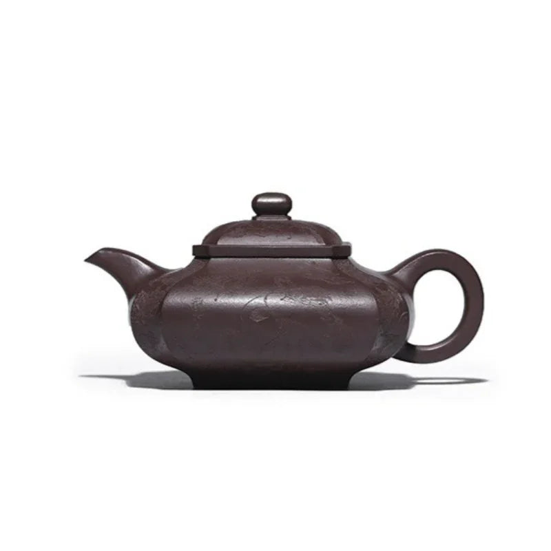 全手工宜兴紫砂茶壶[聚福] (紫泥- 450ml)