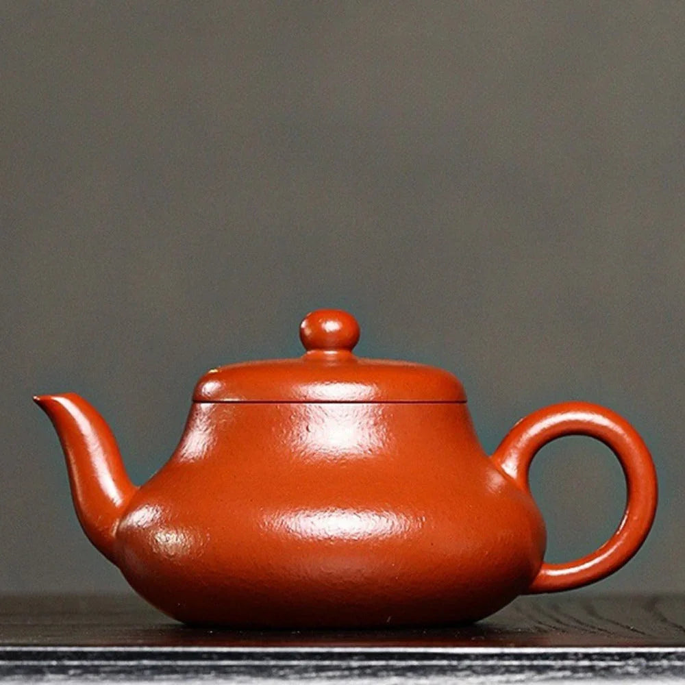 Full Handmade Yixing Zisha Teapot [Junde Pot] (Dahongpao - 130ml) - YIQIN TEA HOUSE | yiqinteahouse.com | <200ml, full handmade zisha teapot, plain smooth, teapot, teaware
