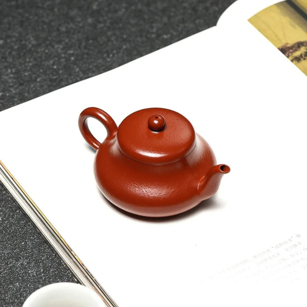 Full Handmade Yixing Zisha Teapot [Junde Pot] (Dahongpao - 130ml) - YIQIN TEA HOUSE | yiqinteahouse.com | <200ml, full handmade zisha teapot, plain smooth, teapot, teaware