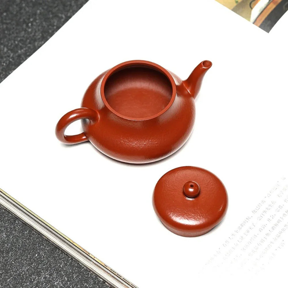 Full Handmade Yixing Zisha Teapot [Junde Pot] (Dahongpao - 130ml) - YIQIN TEA HOUSE | yiqinteahouse.com | <200ml, full handmade zisha teapot, plain smooth, teapot, teaware