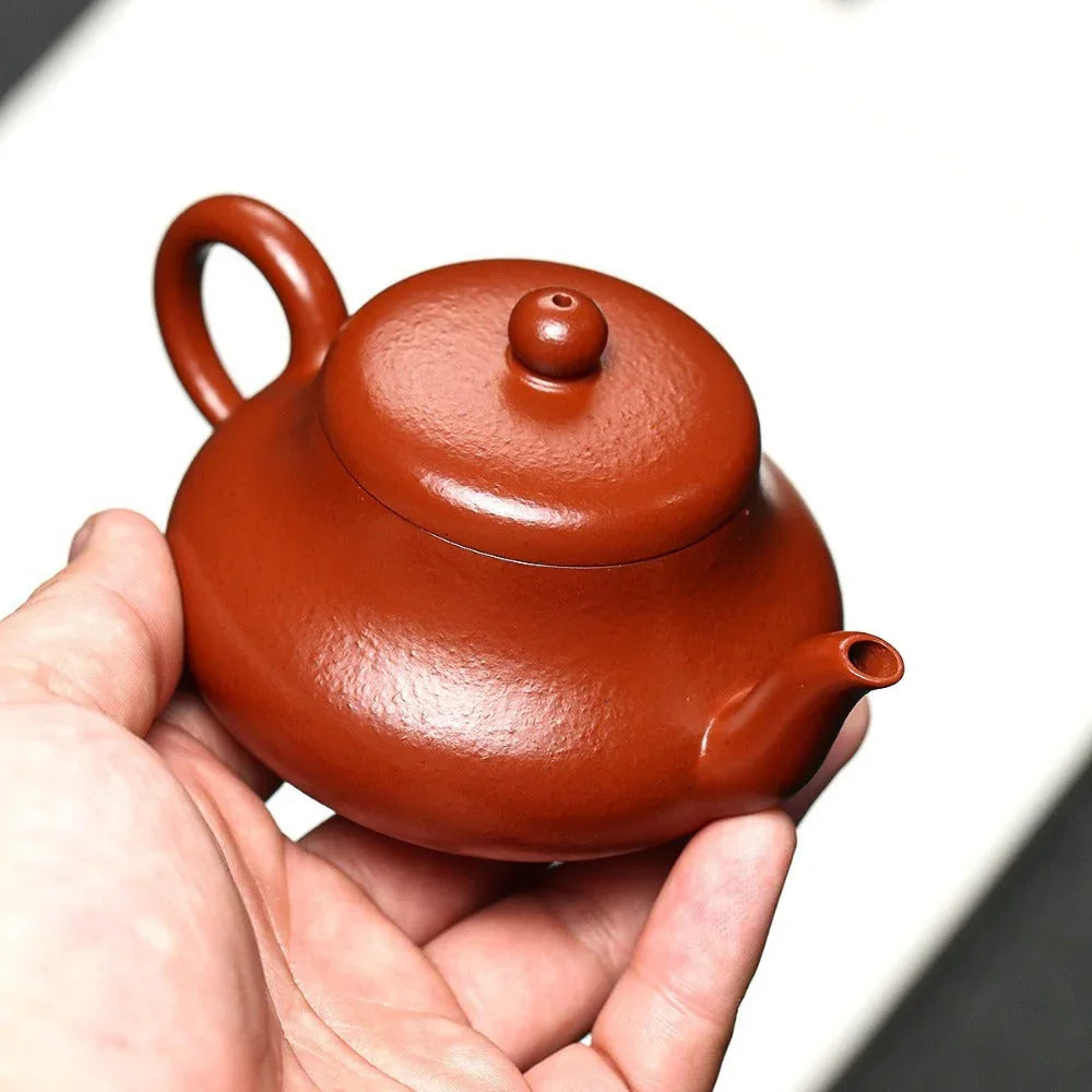 全手工宜兴紫砂茶壶[君德壶] (大红袍- 130ml)