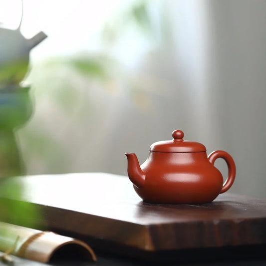 Teko Zisha Yixing Buatan Tangan Sepenuhnya [Junde Pot] (Dahongpao- 150ml)