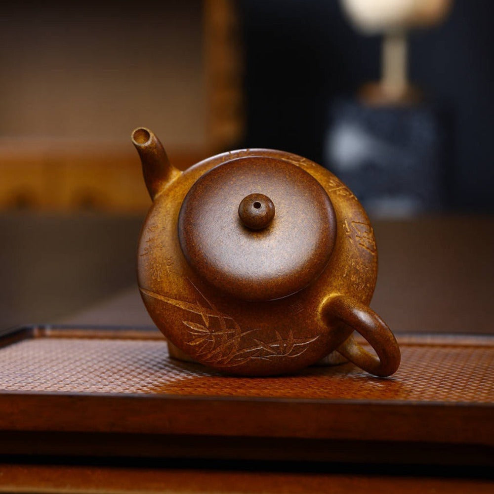 Full Handmade Yixing Zisha Teapot [Junde Pot] (Qing Duan Ni Firewood Fired - 180ml) - YIQIN TEA HOUSE | yiqinteahouse.com | <200ml, full handmade zisha teapot, new arrival, teapot, teaware