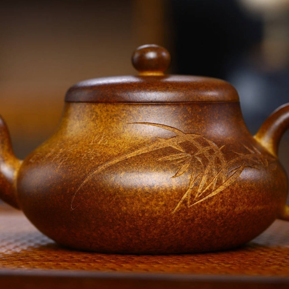 Full Handmade Yixing Zisha Teapot [Junde Pot] (Qing Duan Ni Firewood Fired - 180ml) - YIQIN TEA HOUSE | yiqinteahouse.com | <200ml, full handmade zisha teapot, new arrival, teapot, teaware