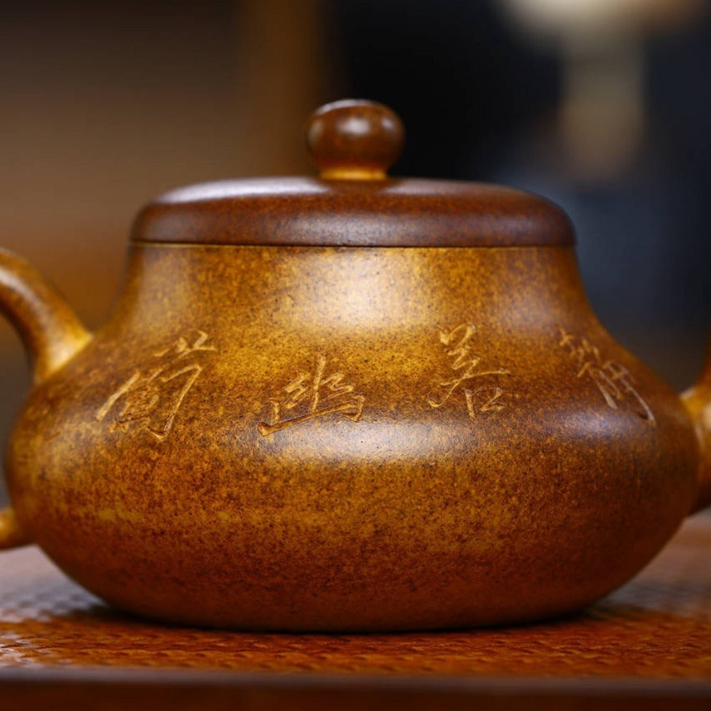 Full Handmade Yixing Zisha Teapot [Junde Pot] (Qing Duan Ni Firewood Fired - 180ml) - YIQIN TEA HOUSE | yiqinteahouse.com | <200ml, full handmade zisha teapot, new arrival, teapot, teaware