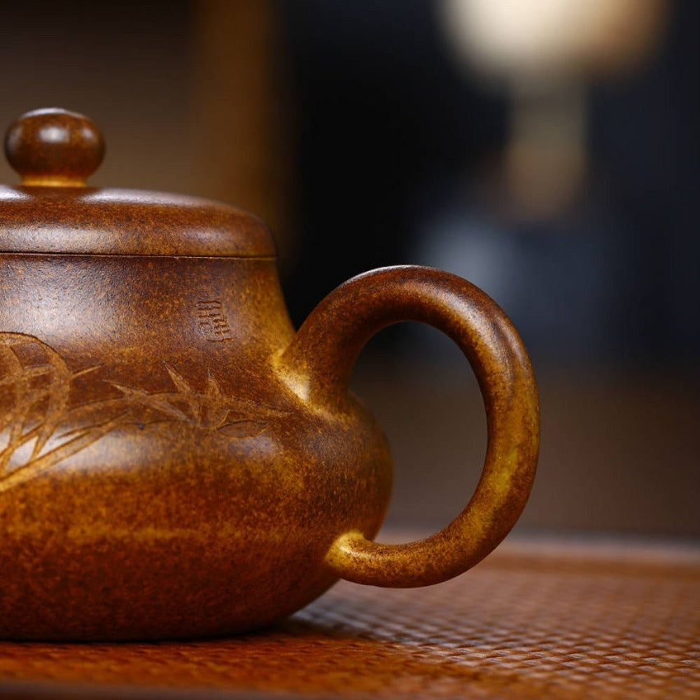 Full Handmade Yixing Zisha Teapot [Junde Pot] (Qing Duan Ni Firewood Fired - 180ml) - YIQIN TEA HOUSE | yiqinteahouse.com | <200ml, full handmade zisha teapot, new arrival, teapot, teaware