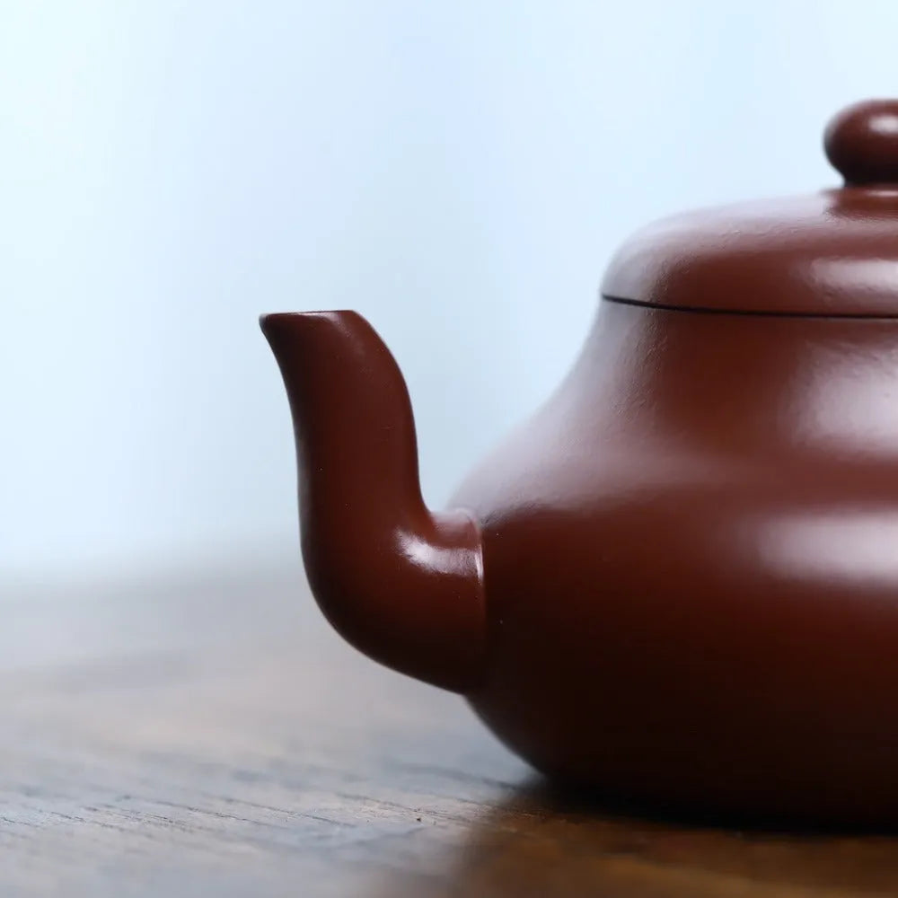 Full Handmade Yixing Zisha Teapot [Junde Pot] (Zhu Ni - 170ml) - YIQIN TEA HOUSE | yiqinteahouse.com | <200ml, full handmade zisha teapot, new arrival, plain smooth, teapot, teaware