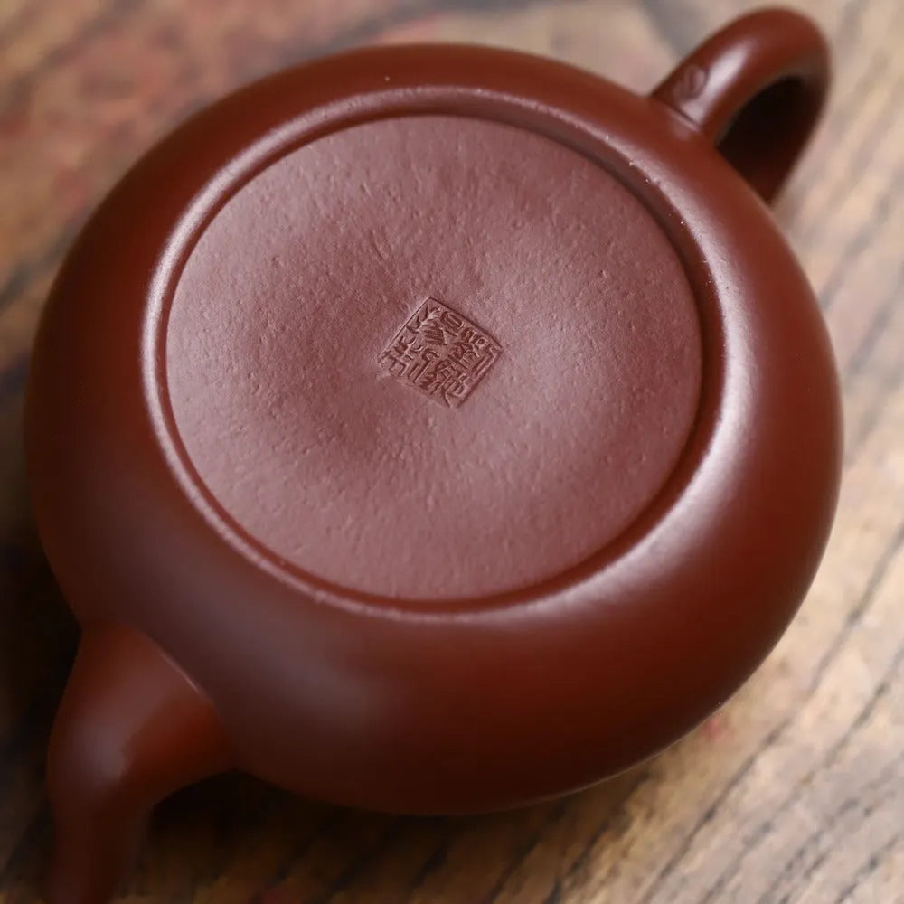 Full Handmade Yixing Zisha Teapot [Junde Pot] (Zhu Ni - 170ml) - YIQIN TEA HOUSE | yiqinteahouse.com | <200ml, full handmade zisha teapot, new arrival, plain smooth, teapot, teaware