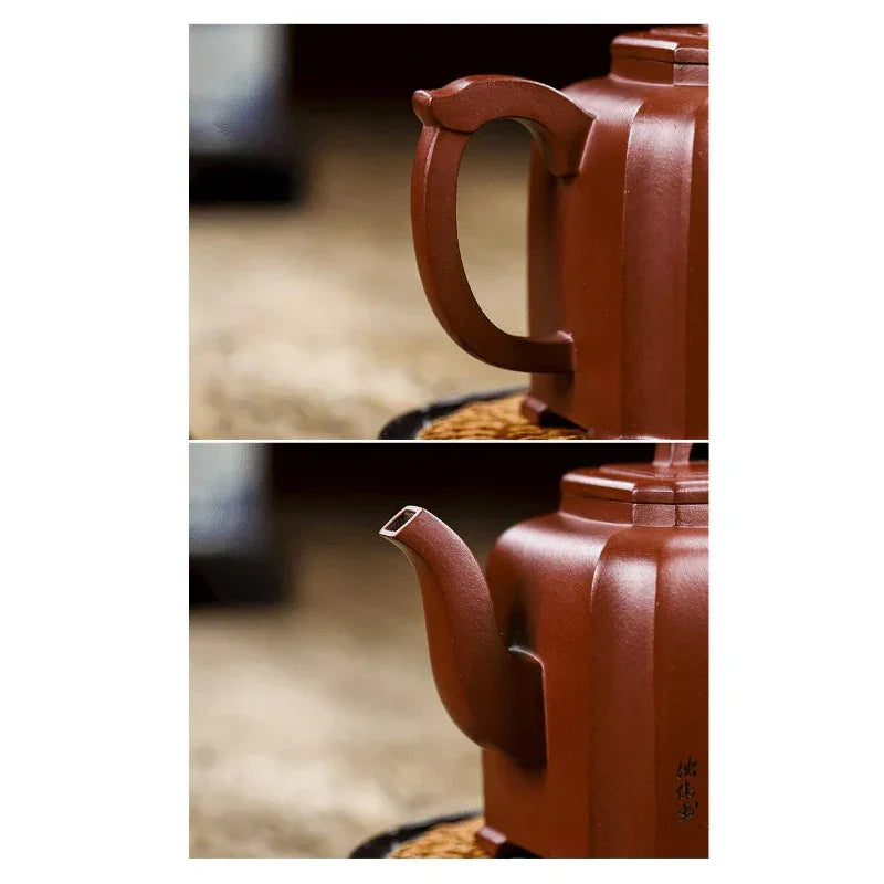 Full Handmade Yixing Zisha Teapot [Kong Rong Rang Li] (Di Cao Qing - 550ml)