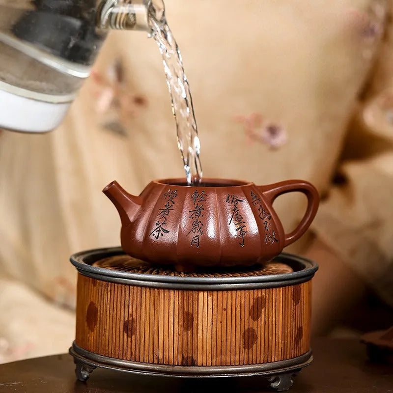 Full Handmade Yixing Zisha Teapot [Kuan Xin Shi Piao] (Xiao Meiyao Zhu Ni - 250ml) - YIQIN TEA HOUSE | yiqinteahouse.com | 200-300ml, full handmade zisha teapot, new arrival, teapot, teaware