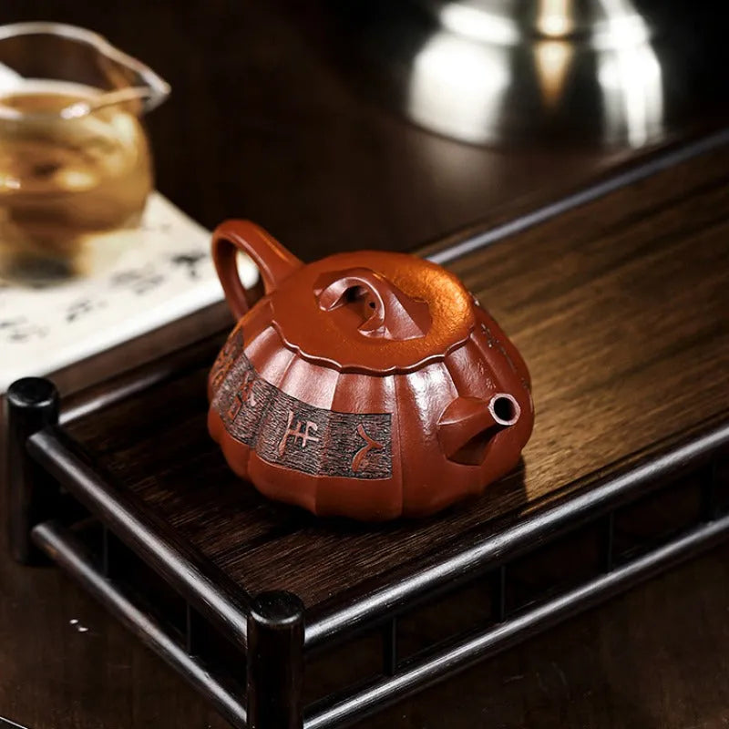 Full Handmade Yixing Zisha Teapot [Kuan Xin Shi Piao] (Xiao Meiyao Zhu Ni - 250ml) - YIQIN TEA HOUSE | yiqinteahouse.com | 200-300ml, full handmade zisha teapot, new arrival, teapot, teaware