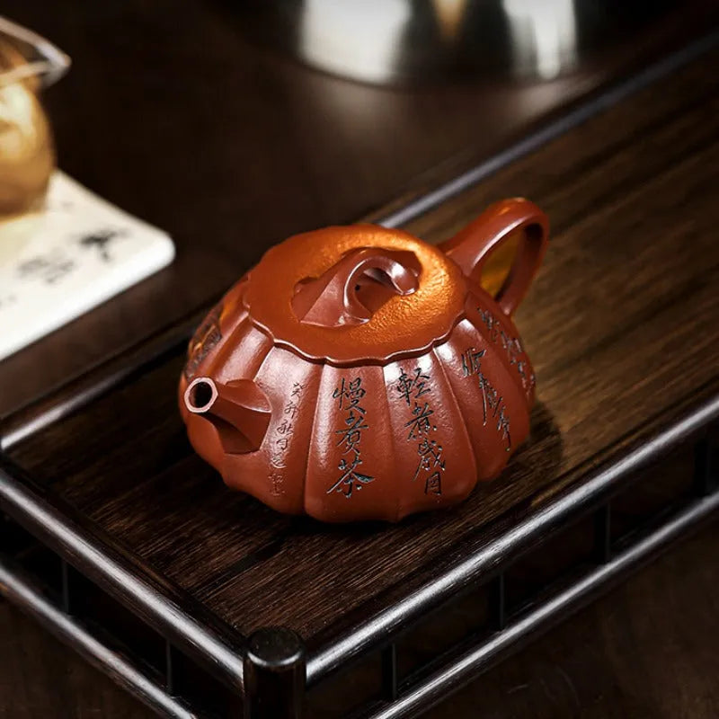 Full Handmade Yixing Zisha Teapot [Kuan Xin Shi Piao] (Xiao Meiyao Zhu Ni - 250ml) - YIQIN TEA HOUSE | yiqinteahouse.com | 200-300ml, full handmade zisha teapot, new arrival, teapot, teaware