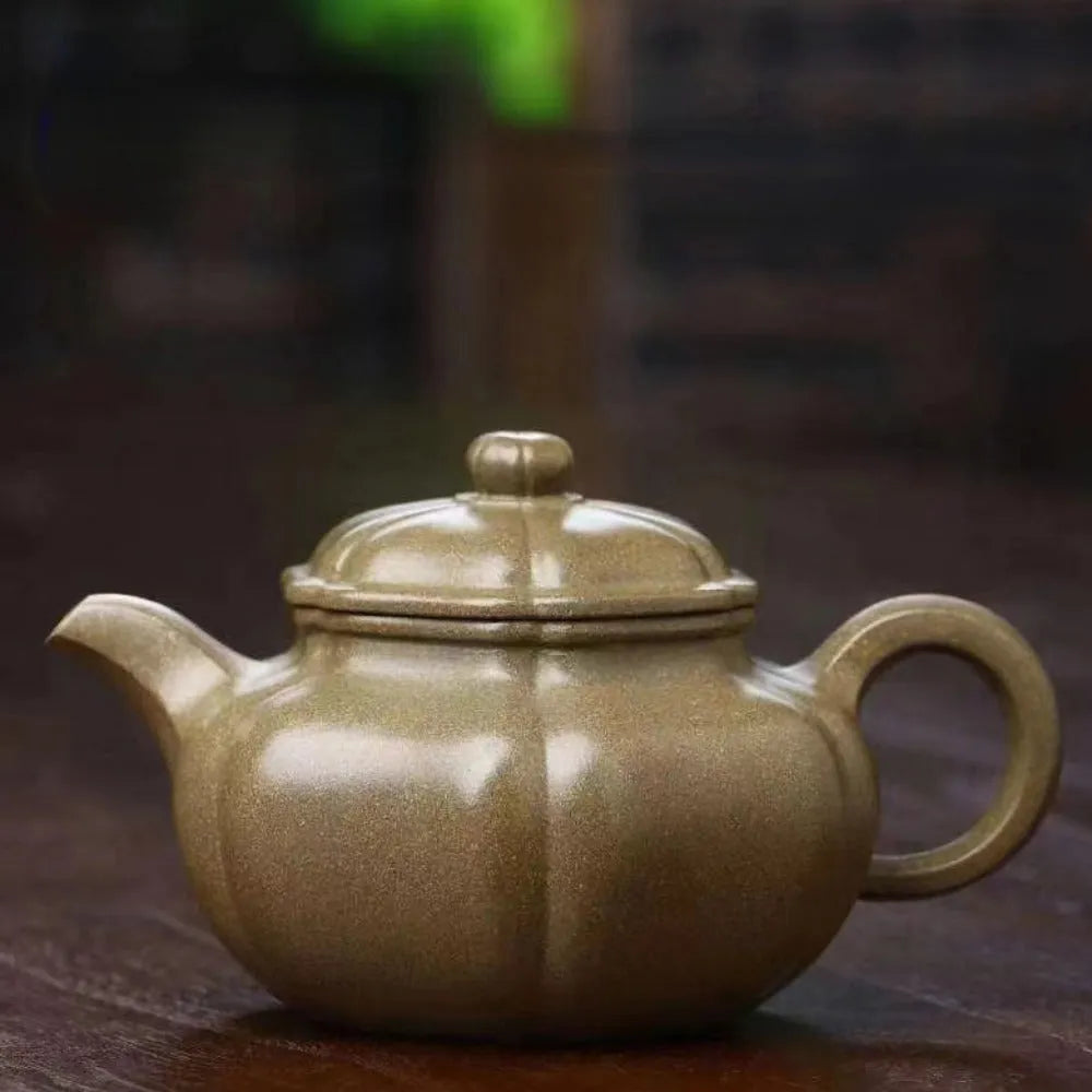 Full Handmade Yixing Zisha Teapot [Kui Fanggu Pot] (Qing Duan Ni - 200ml) - YIQIN TEA HOUSE | yiqinteahouse.com | 200-300ml, full handmade zisha teapot, new arrival, plain smooth, teapot, teaware