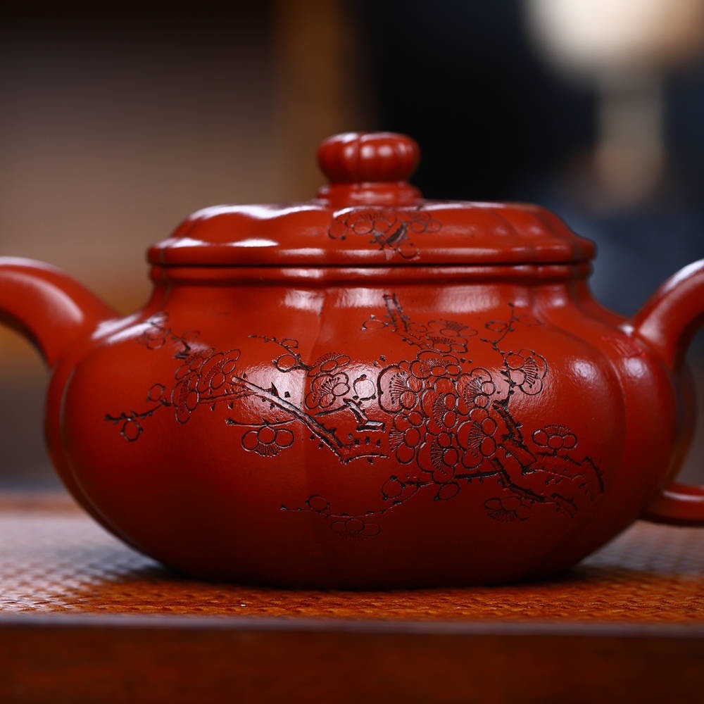 Full Handmade Yixing Zisha Teapot [Kui Fanggu Pot] (Zhu Ni - 260ml) - YIQIN TEA HOUSE | yiqinteahouse.com | 200-300ml, full handmade zisha teapot, new arrival, teapot, teaware