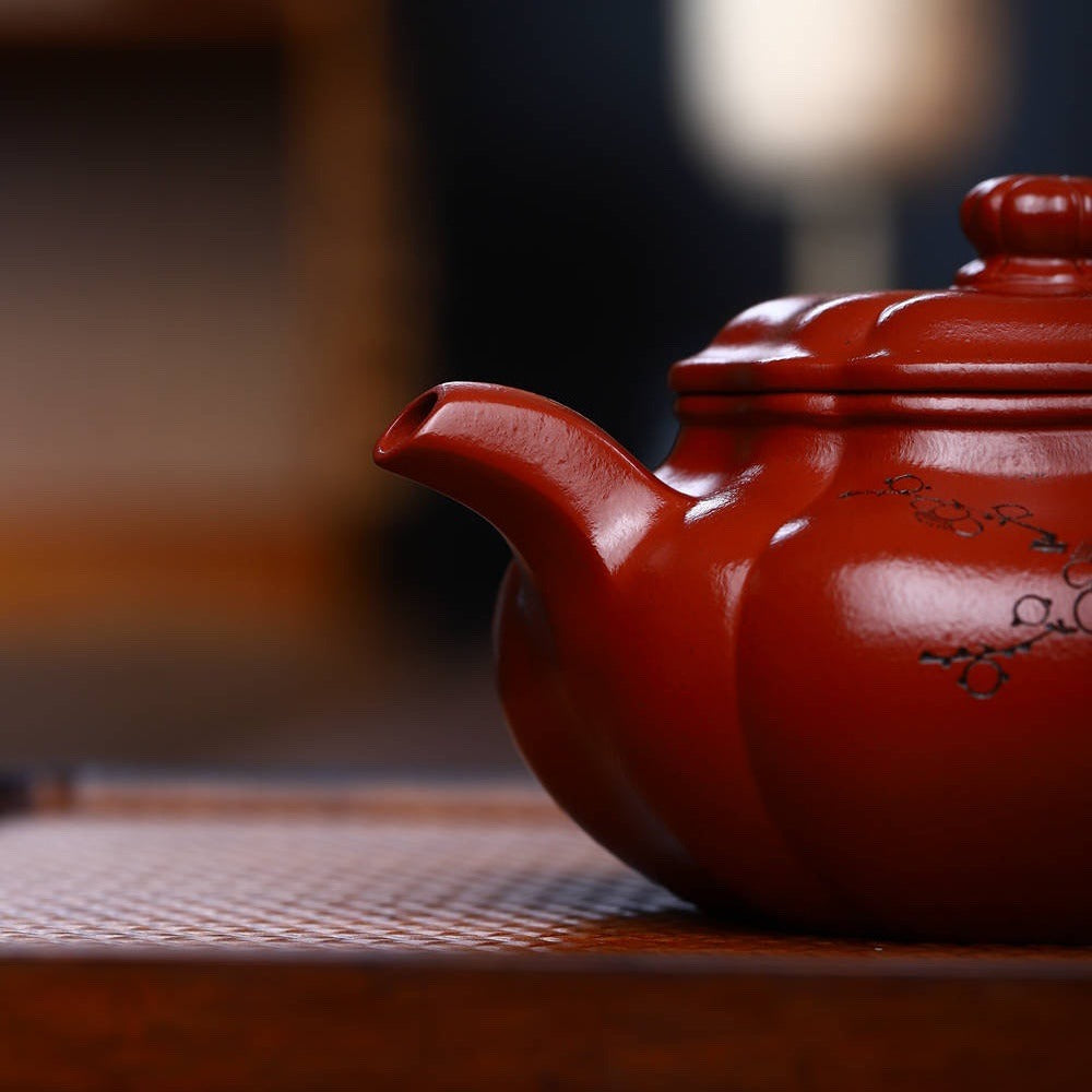 Full Handmade Yixing Zisha Teapot [Kui Fanggu Pot] (Zhu Ni - 260ml) - YIQIN TEA HOUSE | yiqinteahouse.com | 200-300ml, full handmade zisha teapot, new arrival, teapot, teaware