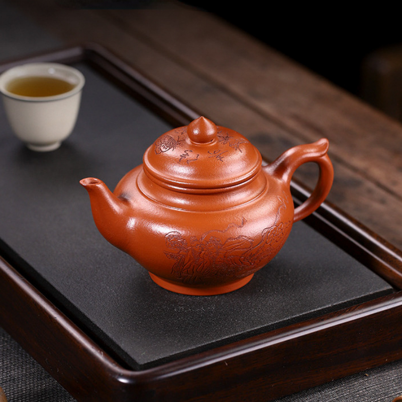 Full Handmade Yixing Zisha Teapot [Liangzhu Chuanqi] (Zhu Ni - 300ml) - YIQIN TEA HOUSE | yiqinteahouse.com | 200-300ml, full handmade zisha teapot, new arrival, teapot, teaware