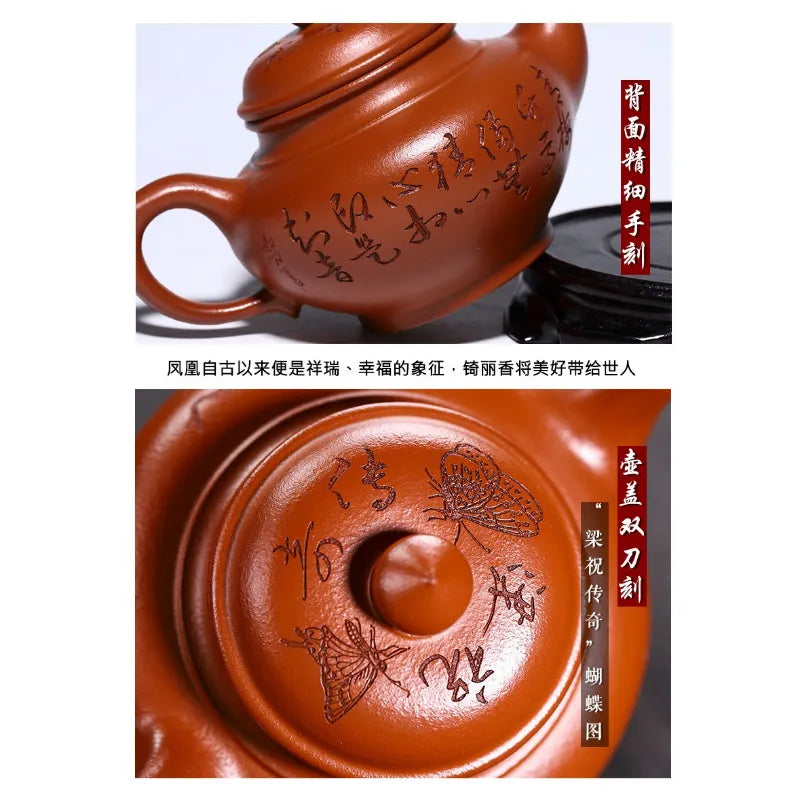 Full Handmade Yixing Zisha Teapot [Liangzhu Chuanqi] (Zhu Ni - 300ml) - YIQIN TEA HOUSE | yiqinteahouse.com | 200-300ml, full handmade zisha teapot, new arrival, teapot, teaware