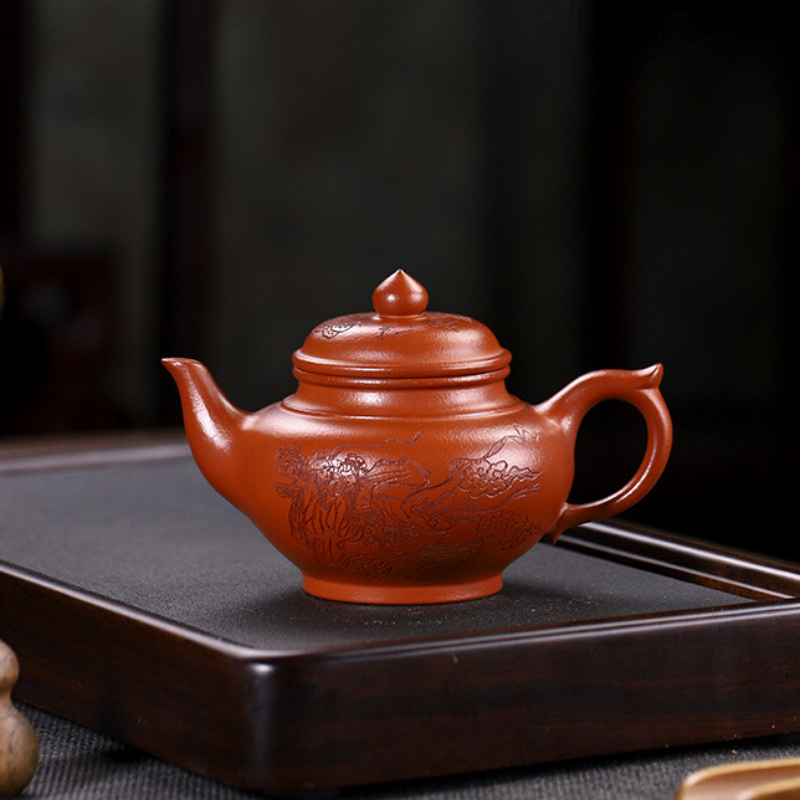 Full Handmade Yixing Zisha Teapot [Liangzhu Chuanqi] (Zhu Ni - 300ml) - YIQIN TEA HOUSE | yiqinteahouse.com | 200-300ml, full handmade zisha teapot, new arrival, teapot, teaware