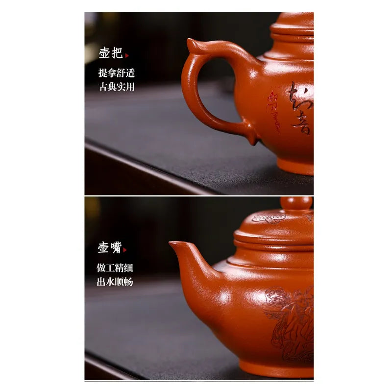 Full Handmade Yixing Zisha Teapot [Liangzhu Chuanqi] (Zhu Ni - 300ml) - YIQIN TEA HOUSE | yiqinteahouse.com | 200-300ml, full handmade zisha teapot, new arrival, teapot, teaware