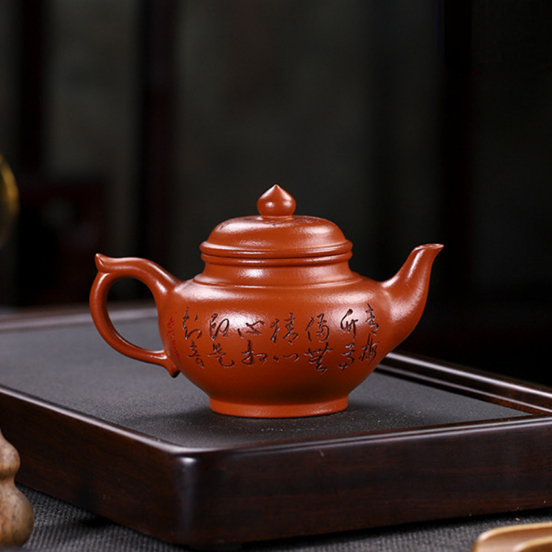 Full Handmade Yixing Zisha Teapot [Liangzhu Chuanqi] (Zhu Ni - 300ml) - YIQIN TEA HOUSE | yiqinteahouse.com | 200-300ml, full handmade zisha teapot, new arrival, teapot, teaware