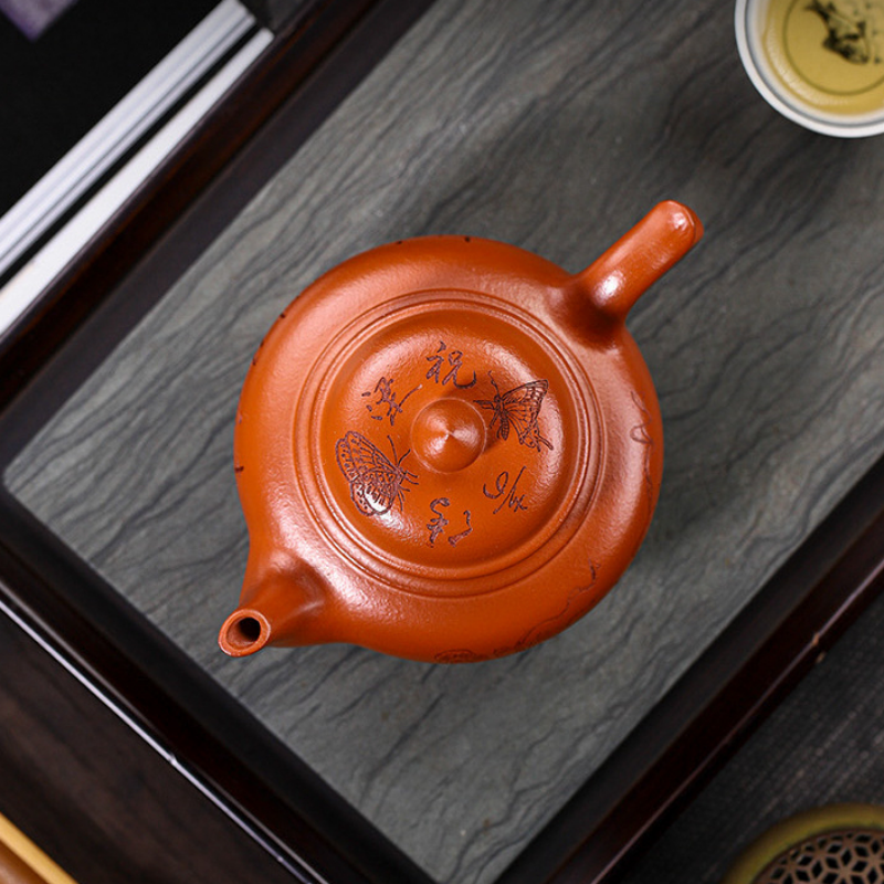 Full Handmade Yixing Zisha Teapot [Liangzhu Chuanqi] (Zhu Ni - 300ml) - YIQIN TEA HOUSE | yiqinteahouse.com | 200-300ml, full handmade zisha teapot, new arrival, teapot, teaware